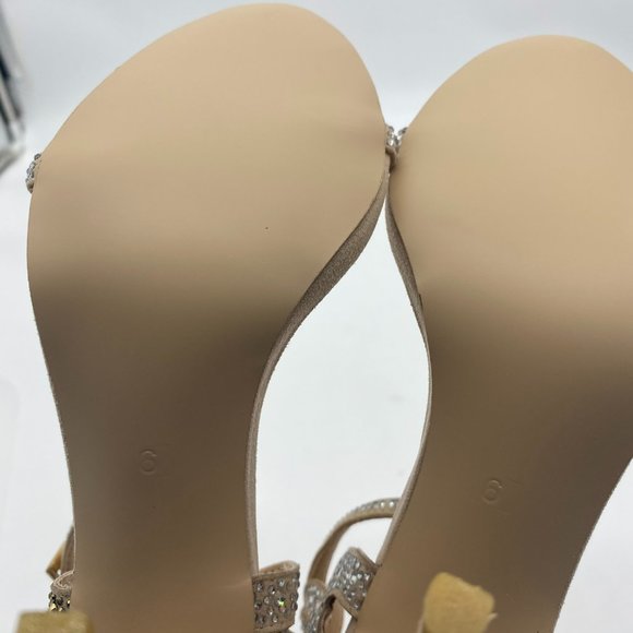 FSJ Open Toe Rhinestone Heels Stilettos Sandals - Picture 9 of 12